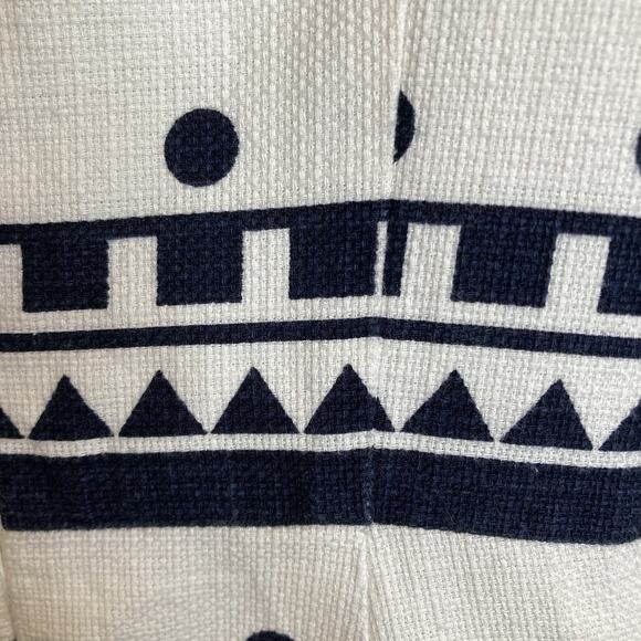 J Crew Women's White Black Bold Textured Geometric‎ Print Dress Size 0 Modern - Picture 12 of 12